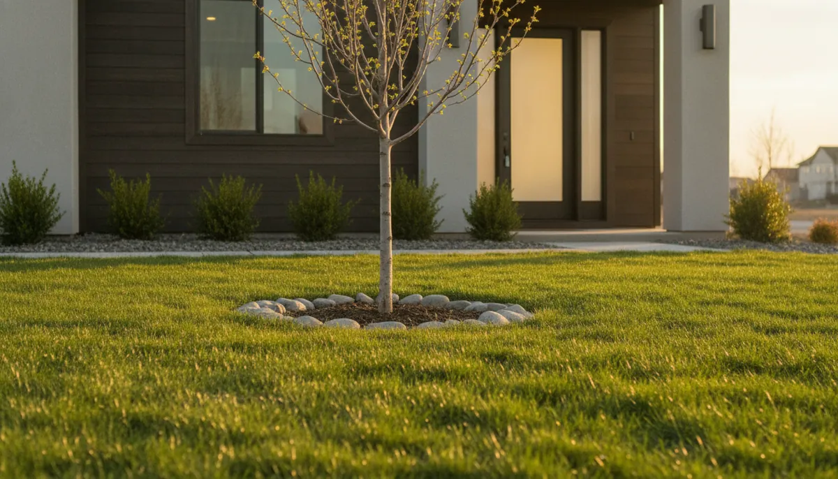 Neighborhood scene in Kuna, Idaho (illustrative)