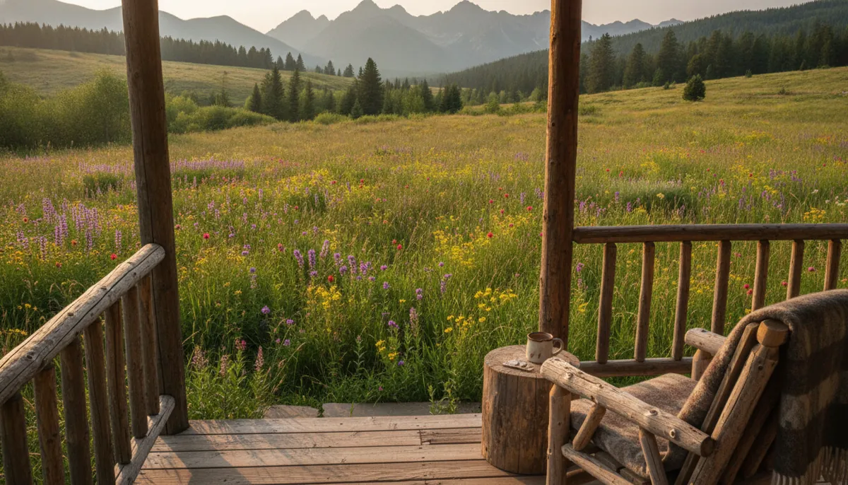Neighborhood scene in Teton, Idaho (illustrative)